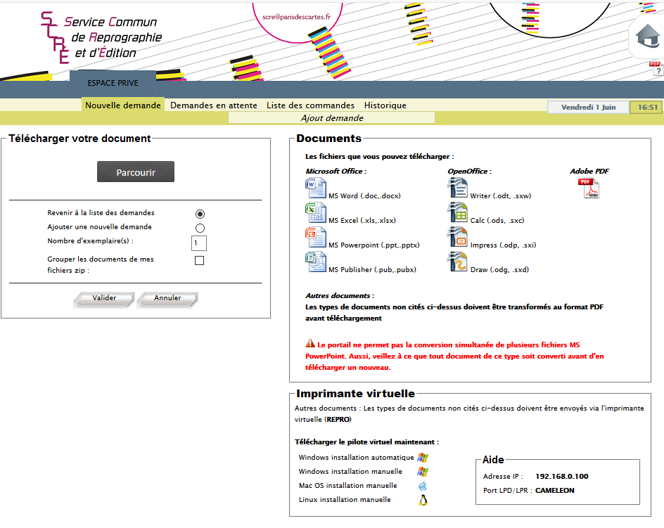 Comment passer une commande d’impression ? Aide en ligne Foire Aux